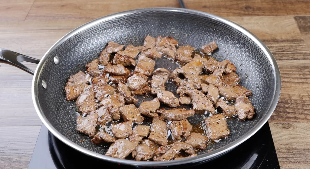 Browning Beef for Beef Stroganoff