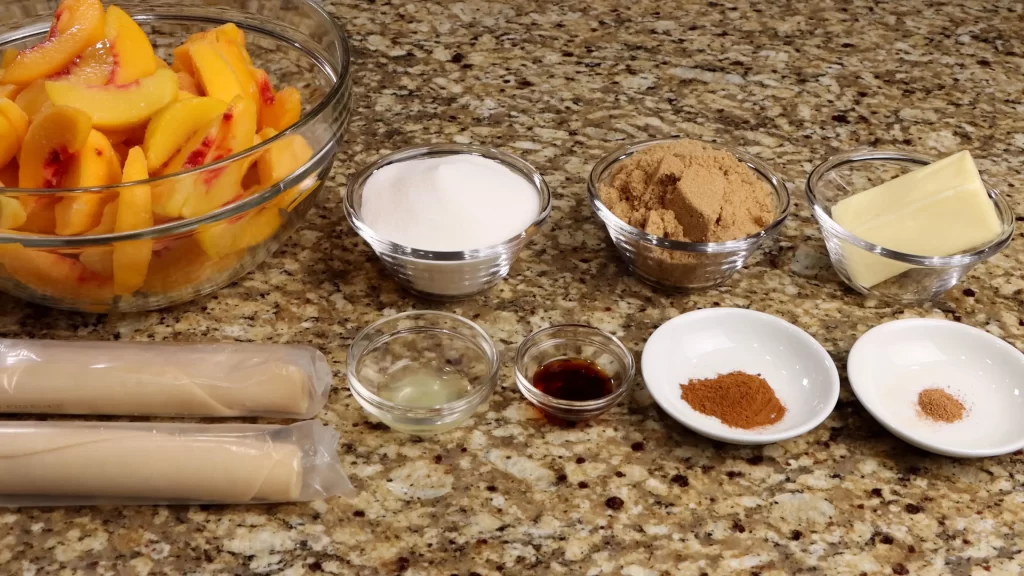 Ingredients for Peach Cobbler