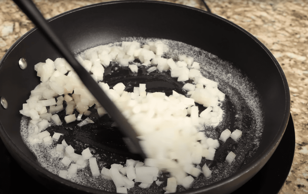 sautéing onions