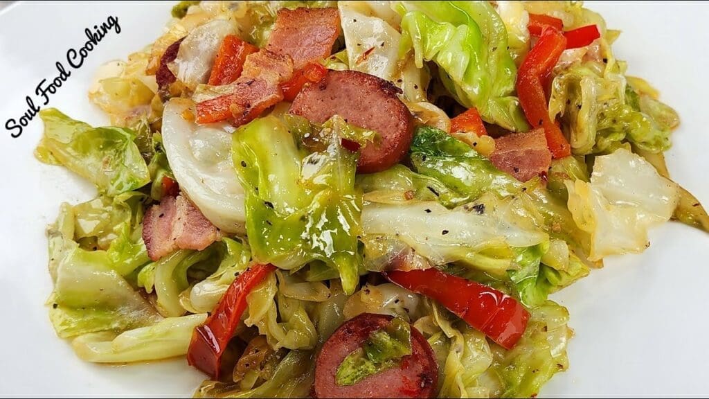 Fried Cabbage as a side for chitlins