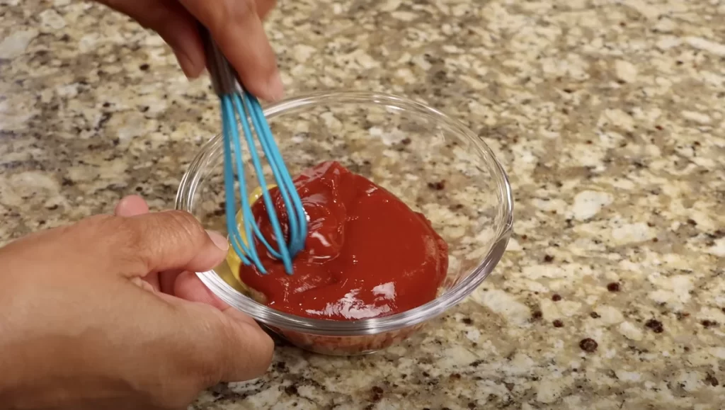Making the Tangy Sauce for Meatloaf