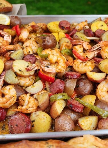 sheet pan shrimp and sausage