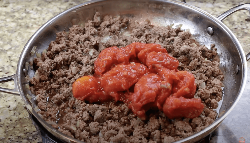 ground beef and stewed tomatoes