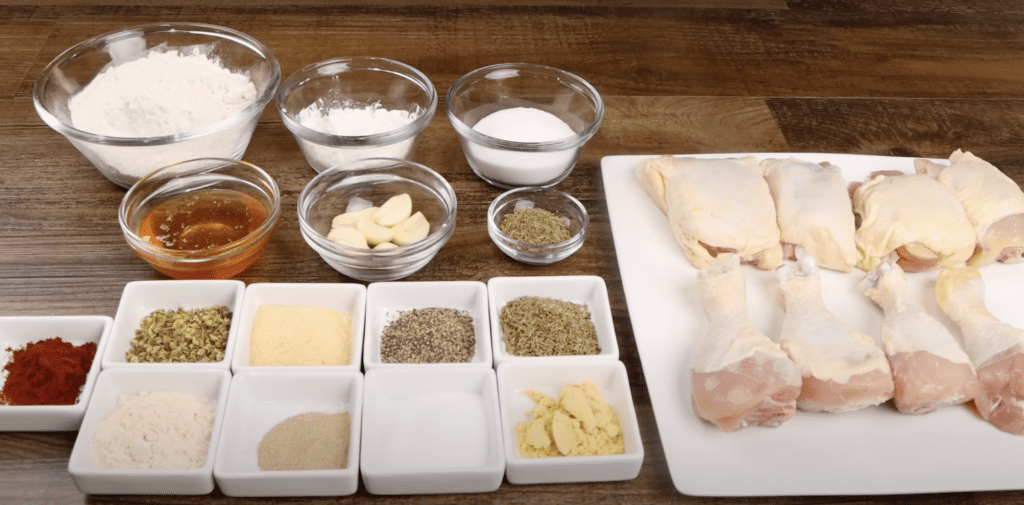 ingredients for fried chicken