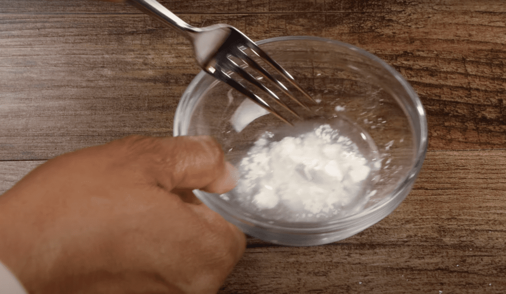 Cornstarch and water slurry