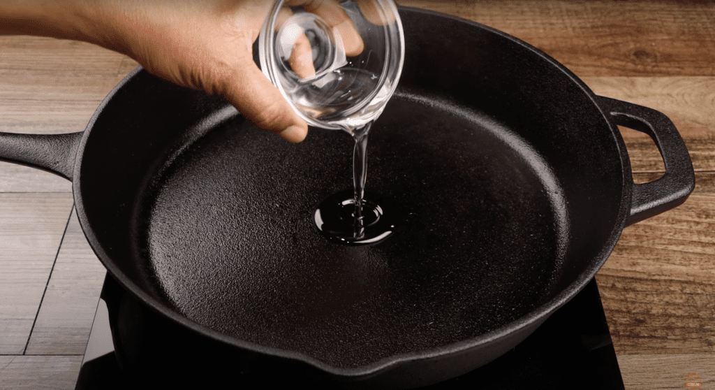 canola oil and cast iron skillet