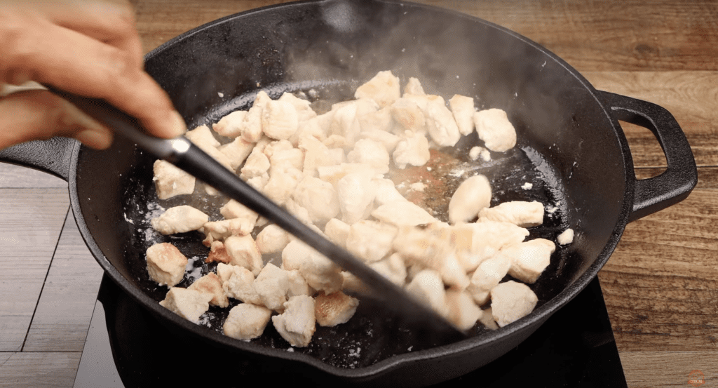 chicken in cast iron skillet