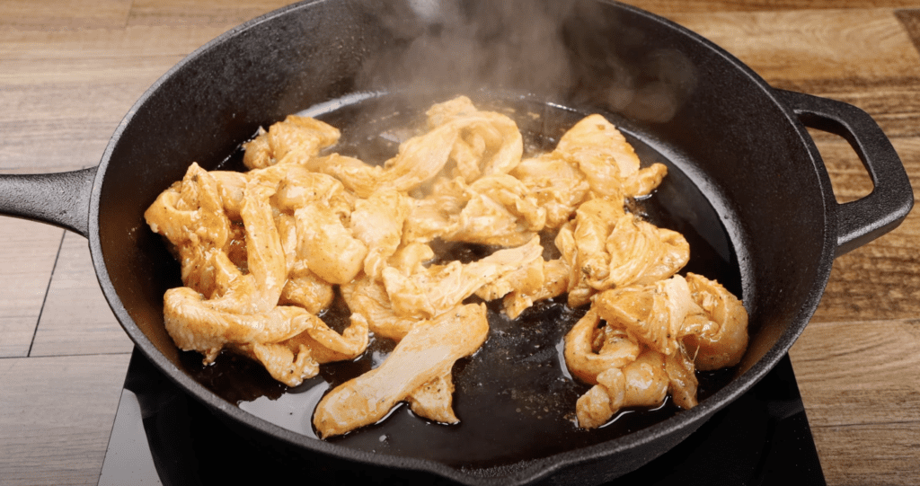 chicken in cast iron skillet