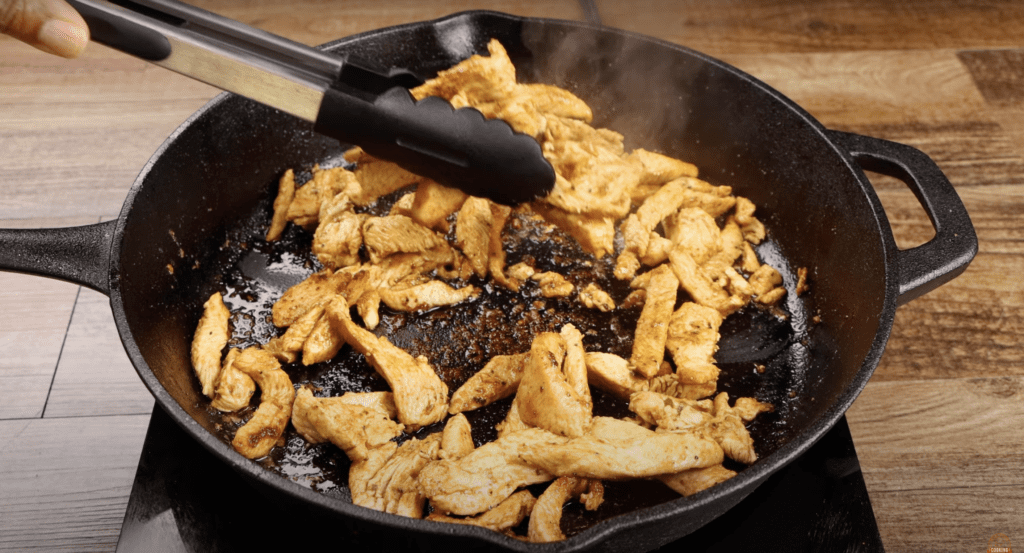 chicken in cast iron skillet