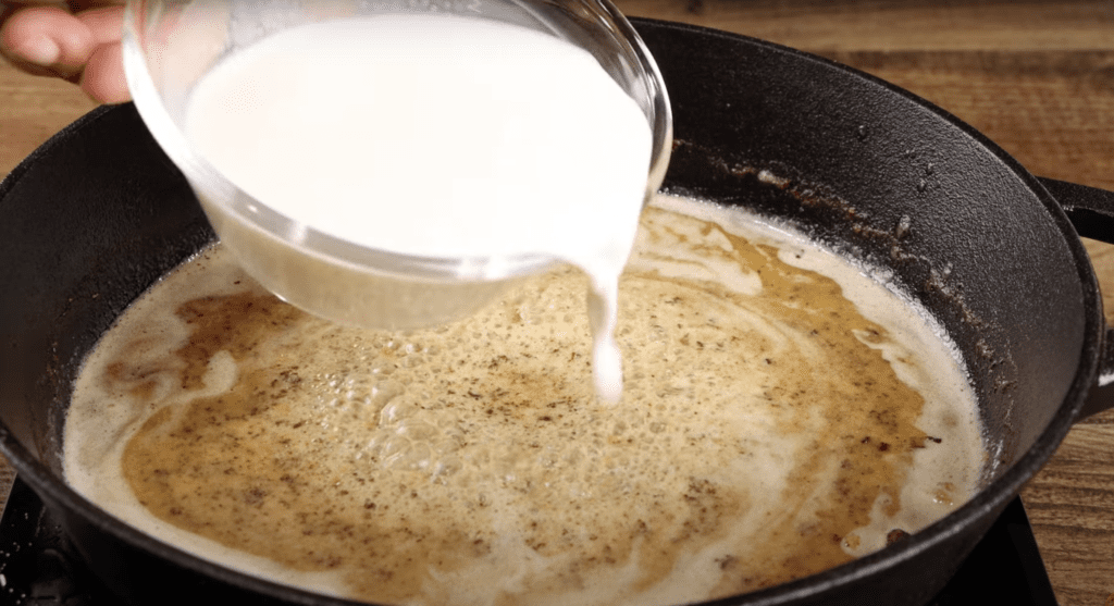 Making the gravy 