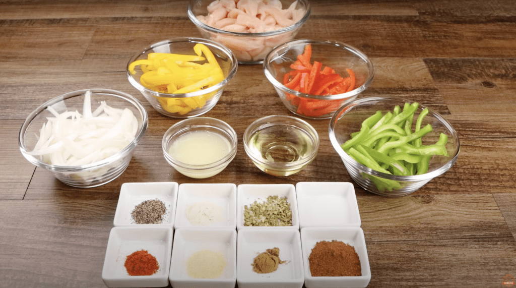 ingredients for chicken fajitas