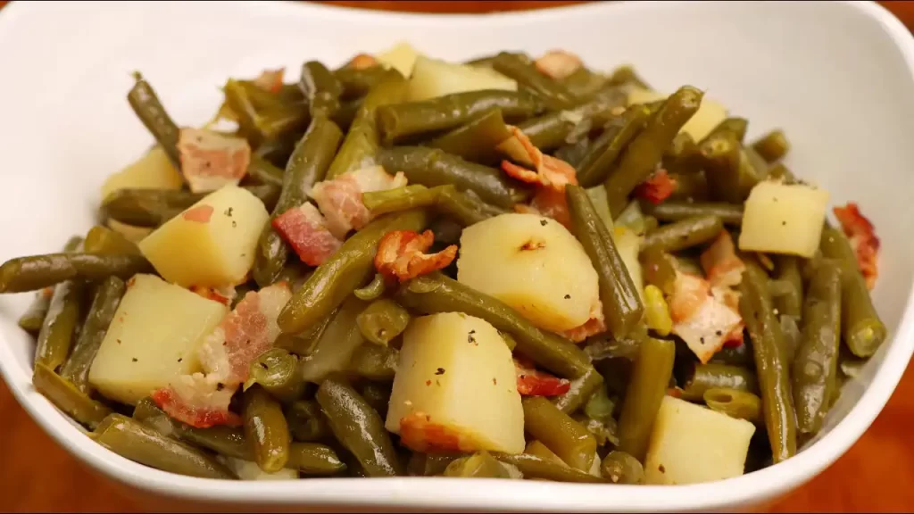 green beans and potatoes