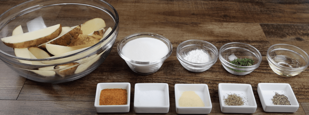 Ingredients for Potato Wedges