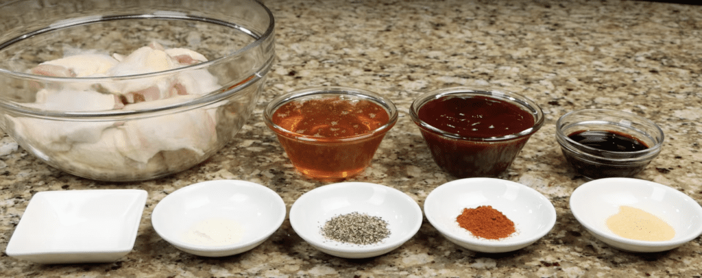 ingredients for oven baked bbq chicken