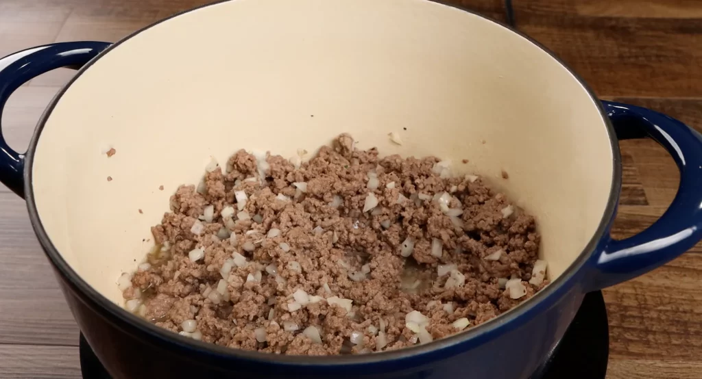 Onions and Ground Beef for Goulash