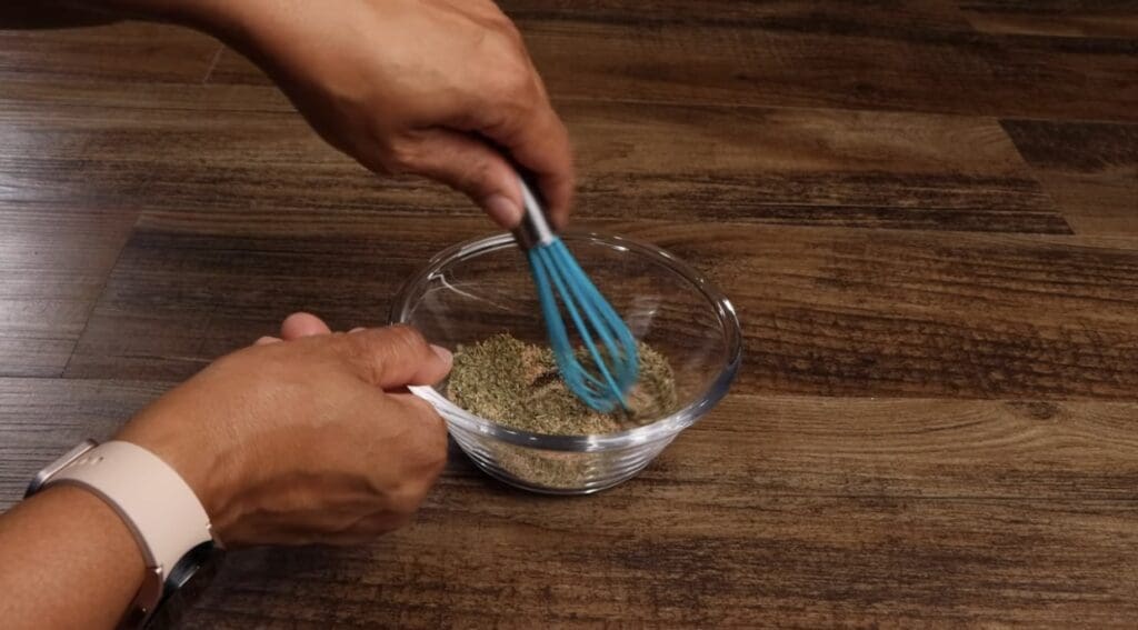 making the seasoning blend