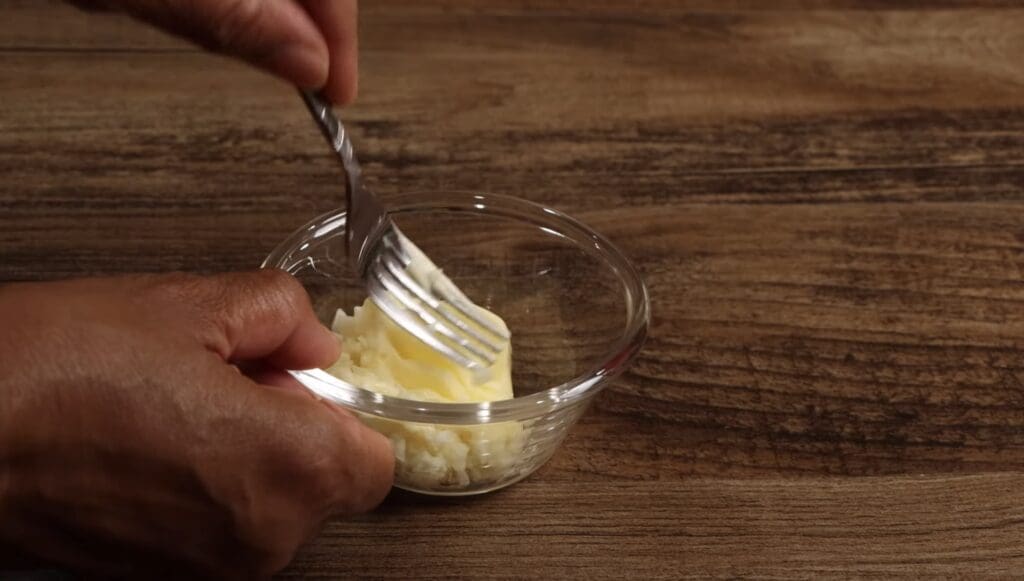 making the garlic butter