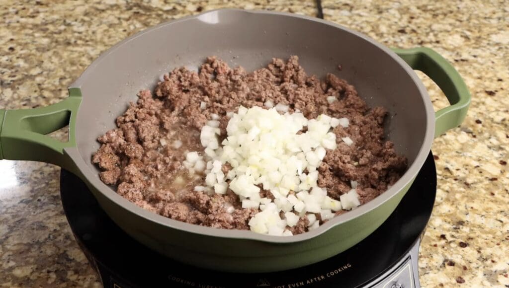 ground beef and onions