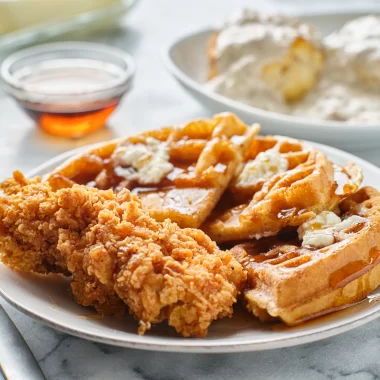 chicken and waffles