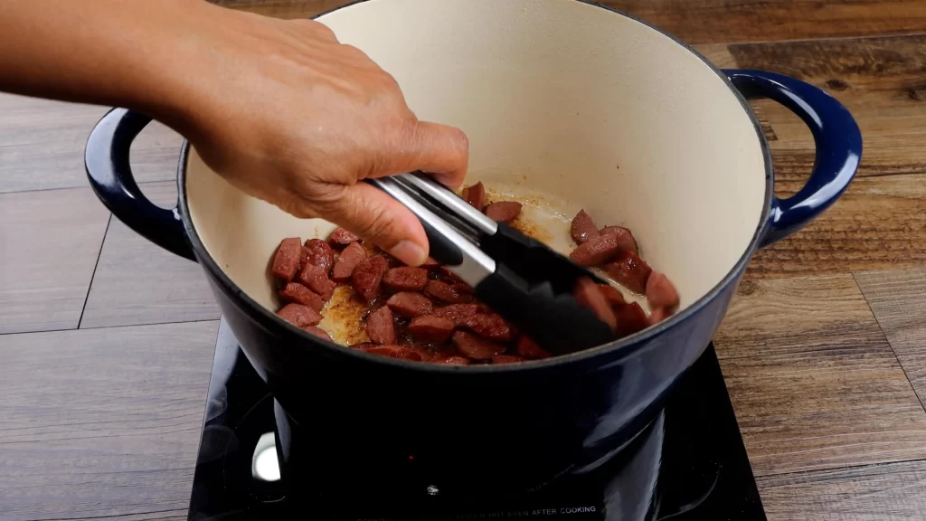 remove the sausage from the pot