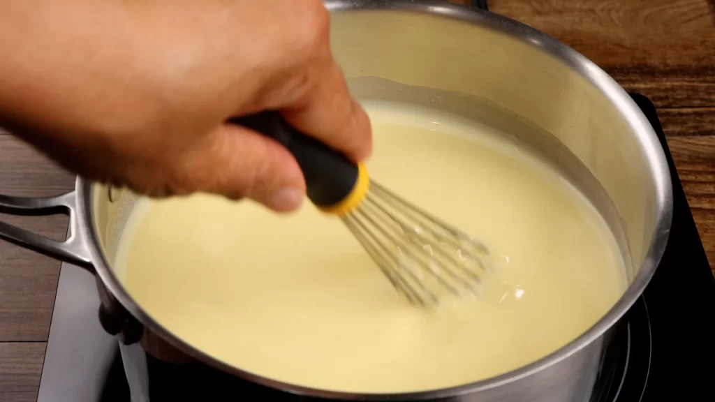 making the pudding for banana pudding