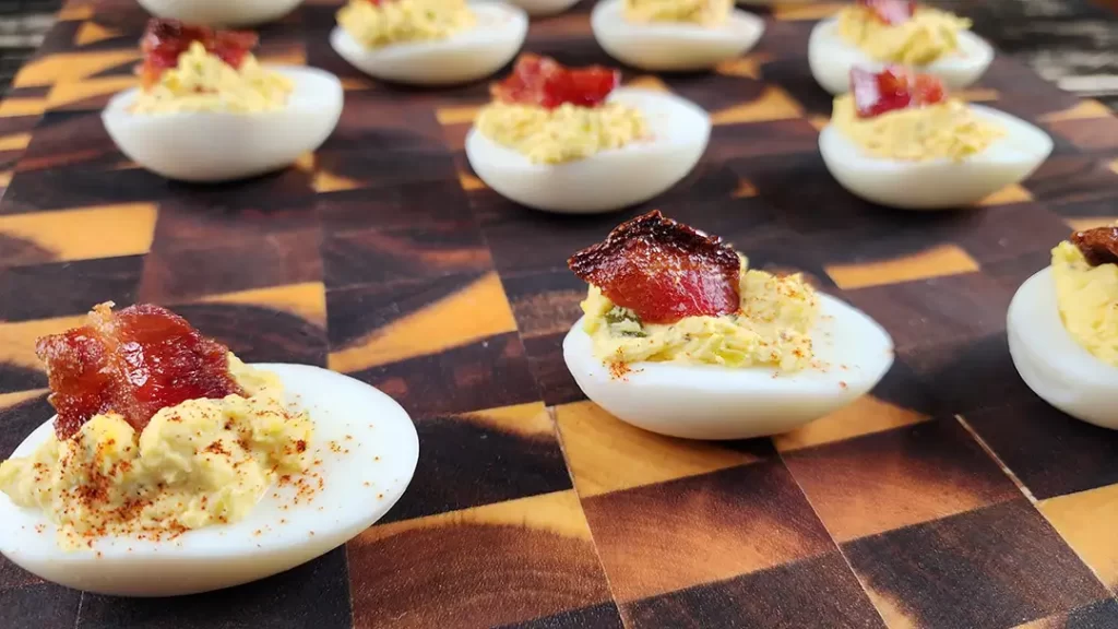 Deviled Eggs & Candied Bacon