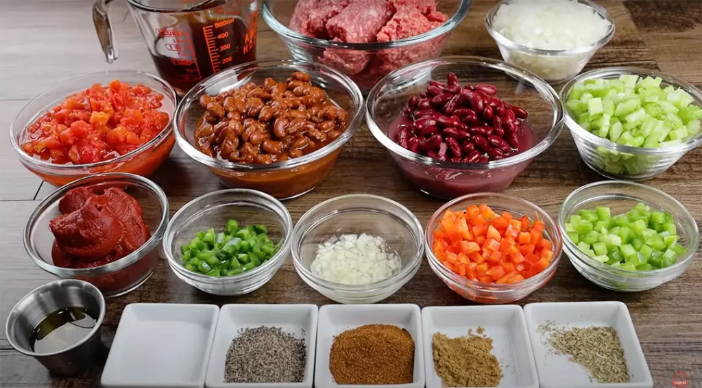 Ingredients for Chili