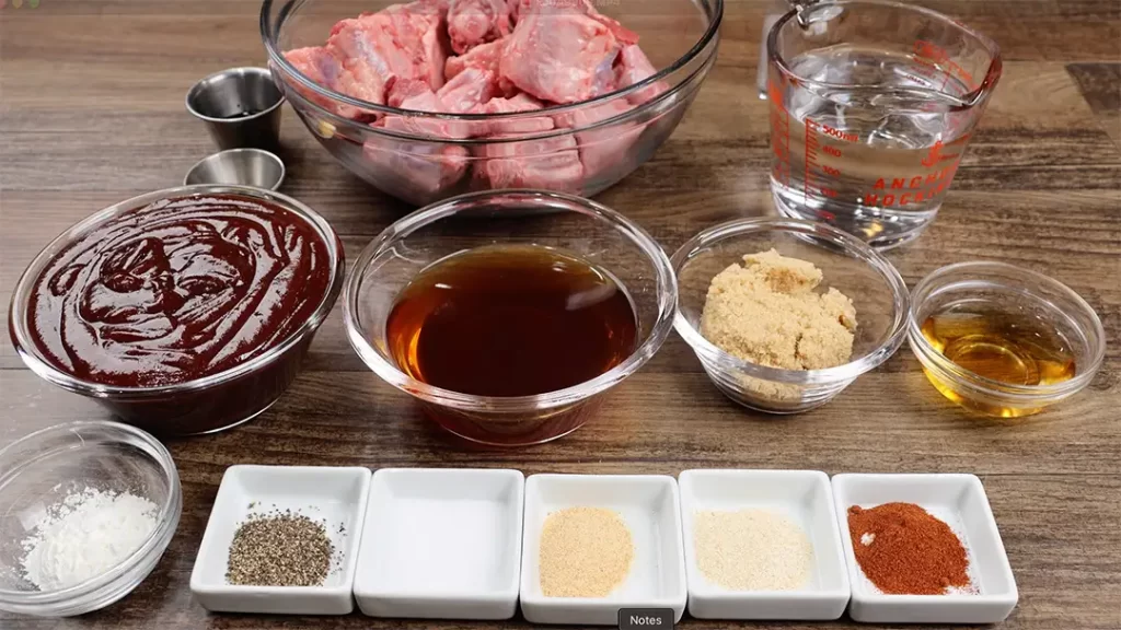 Ingredients for BBQ Oxtails