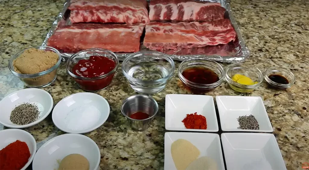 Ingredients for Slow Cooker Baby Back Ribs