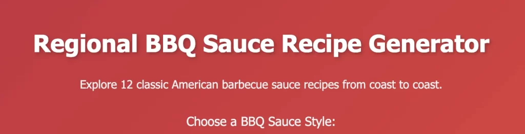 BBQ Sauce Generator