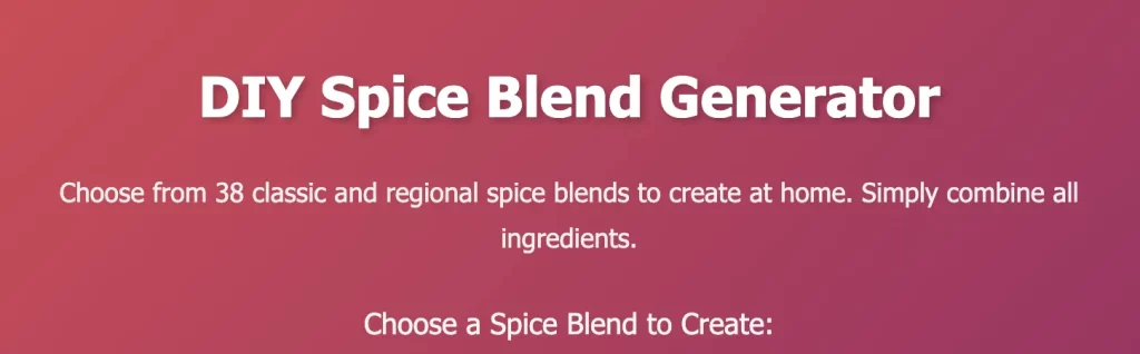 DIY Spice Blend