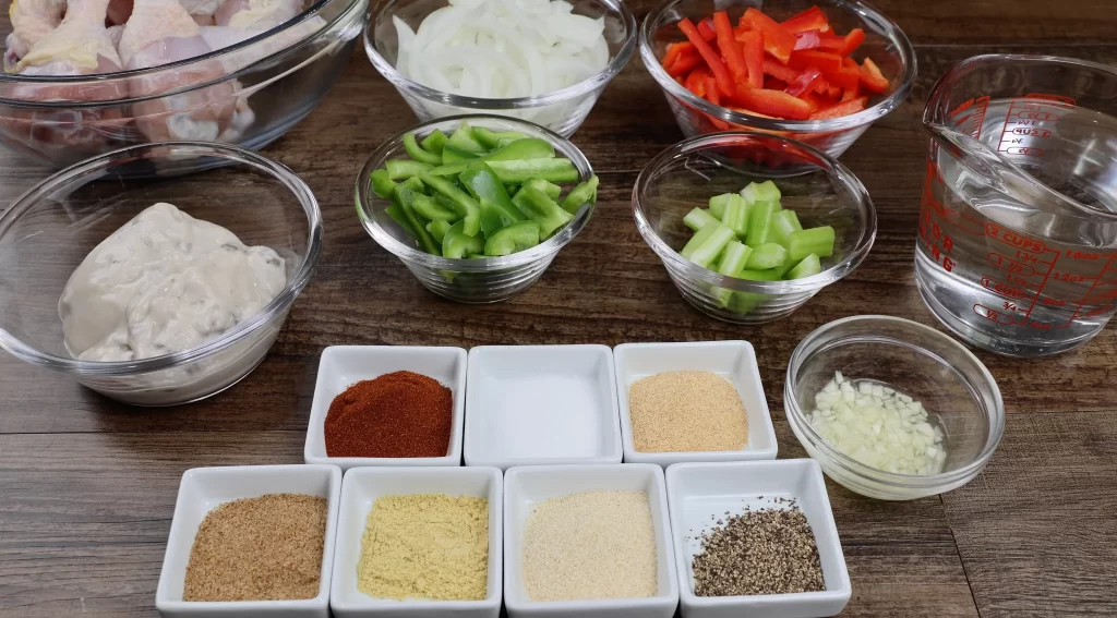 Ingredients for Stewed Chicken Legs