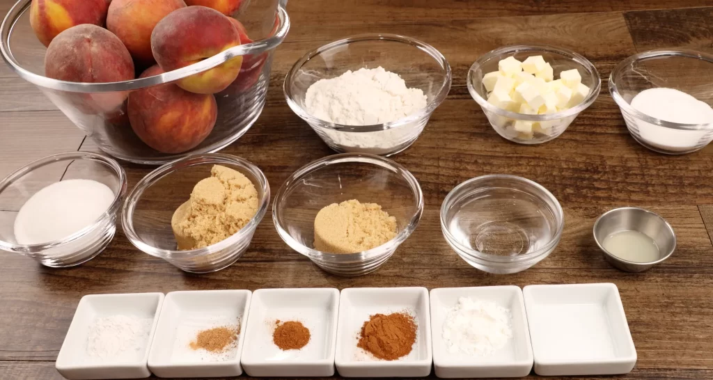 Ingredients for Peach Cobbler Recipe