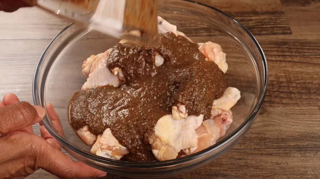 Marinating the Chicken for Jerk Chicken