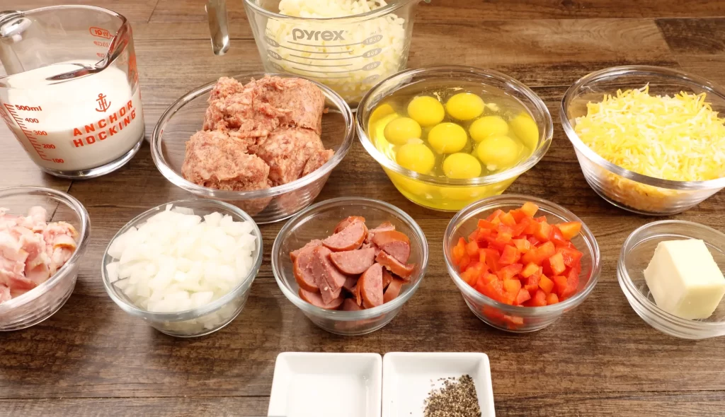 Ingredients for Breakfast Casserole
